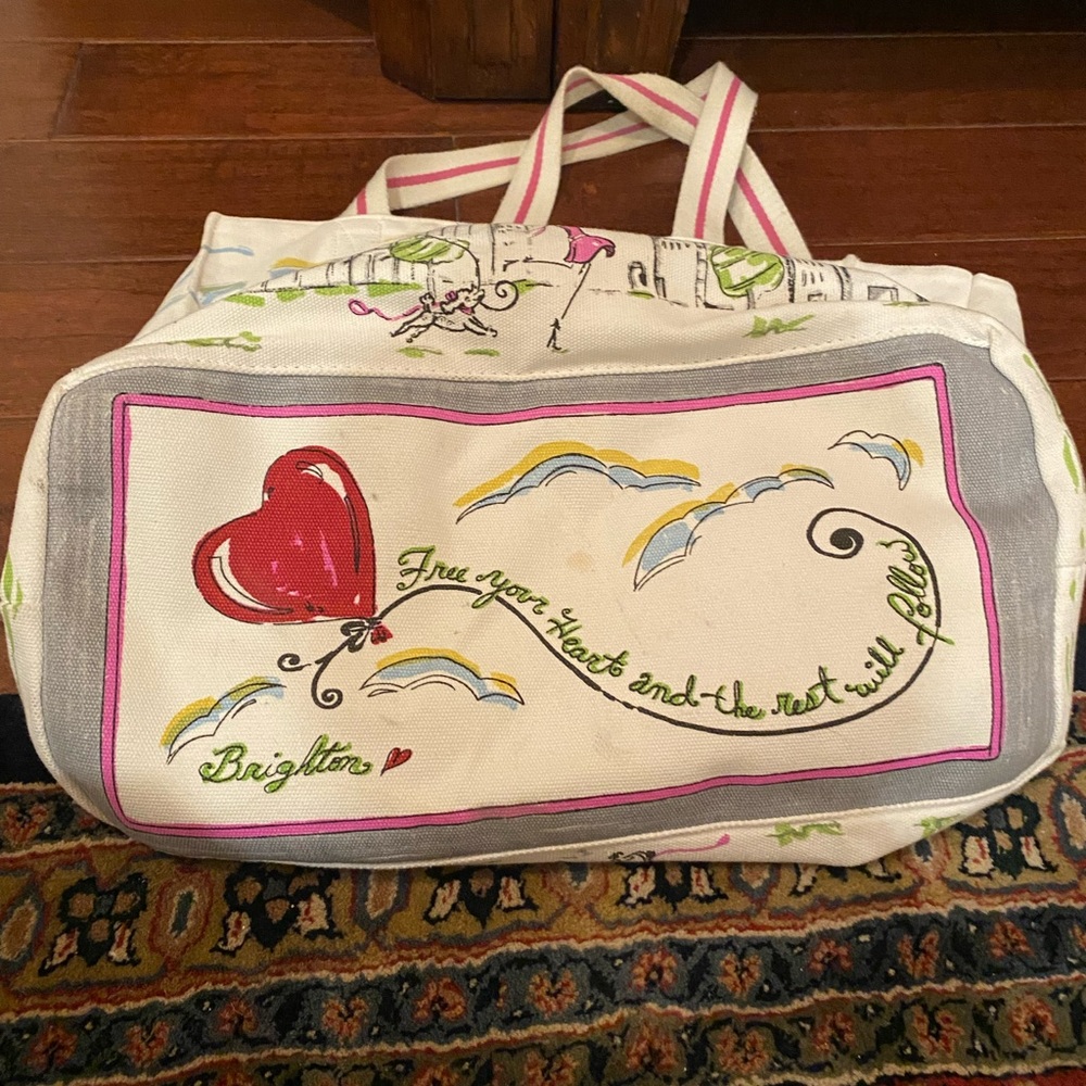 Brighton Canvas Tote Bag Hot Air Balloon -Free Your Heart- - Picture 4 of 7